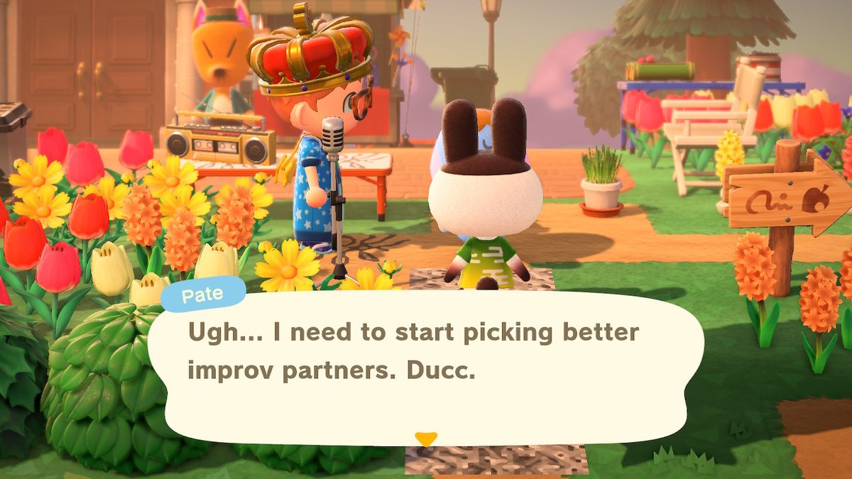 sagittayystar's tweet image. Or maybe you need to improve your improv skills, Pate.
 #AnimalCrossing #ACNH #NintendoSwitch