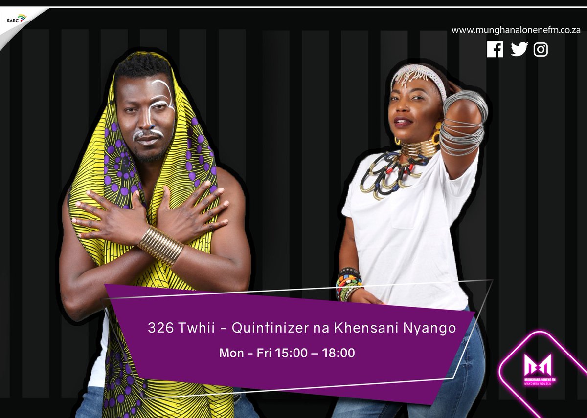 Munghana's tweet photo. I nhlekani,  haku amumela ka "the smart show" @326Thwii 

U kona Sponono @NwaNyango
Xikwembu ra radio @quintonizer 

Ahi fambe https://t.co/YP7gNbvOgH