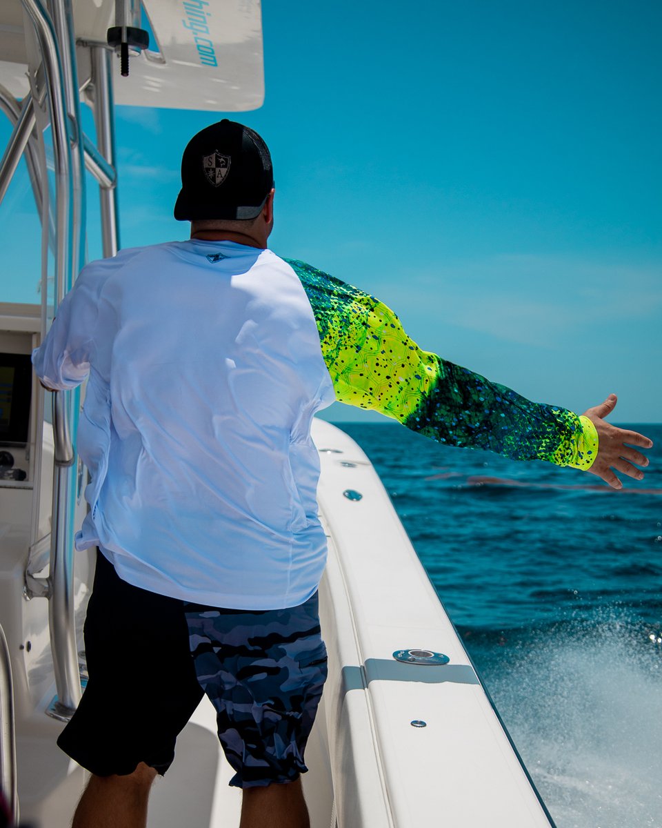 OfficialSATeam's tweet photo. Celebrate #MahiMonday with the new SA Co. Long Sleeve Performance Shirts. 😎 SA Performance Shirts are made by outdoorsmen for outdoorsmen.

🌎🎣🐟

#sacompany #sateam #sanation #performanceshirts #mahi #fishing https://t.co/4J1hPlEazo