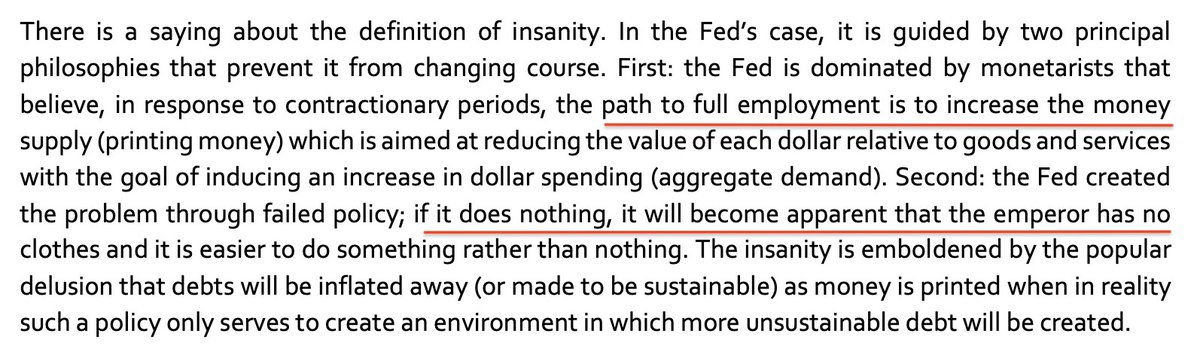 14/ The 'Insanity' of Fed PolicyThis part is so important and too good to summarize so I’ll screenshot it here.