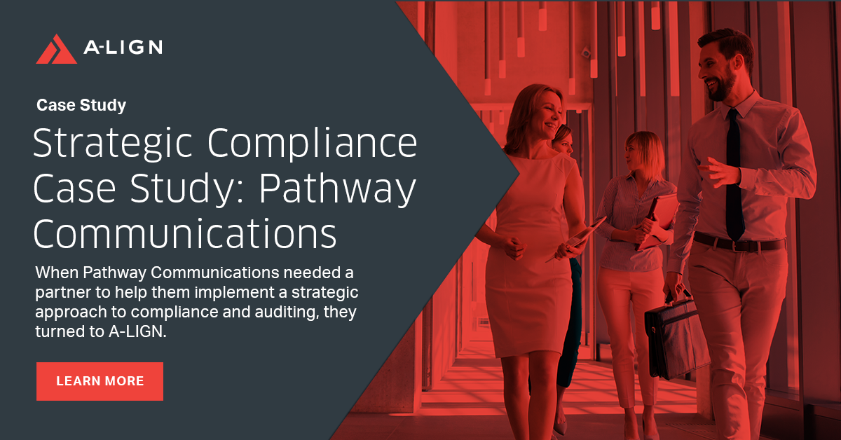 aligncompliance's tweet photo. After years of struggling to manage multiple auditing frameworks, @Pathcom partnered with A-LIGN to elevate their security and #Compliance process. Learn how we empowered their business to #SecureTheSummit by downloading our latest case study: https://t.co/hFeuhDSEfz https://t.co/eNpsNDoMLx