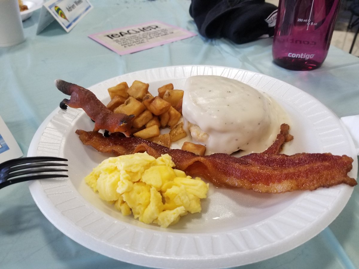 LabSafely's tweet image. P. D. Fox loves his socially distanced breakfast, "Call me I can't hear you"