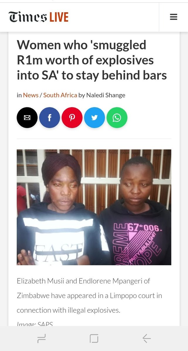 Since this woman was caught with explosives, if she hadn't been caught what could they have done with them? Who were they targeting? Must we care about people who don't care about us, they call us lazy, uneducated #SouthAfricansLivesMatter