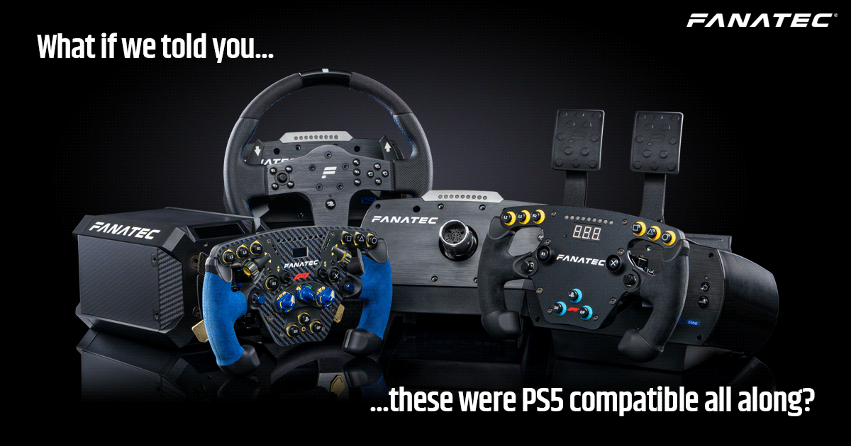 fanatec's tweet photo. PS5 compatibility approved!
https://t.co/ElsYyysKy7 😍 https://t.co/o4MA90nip4