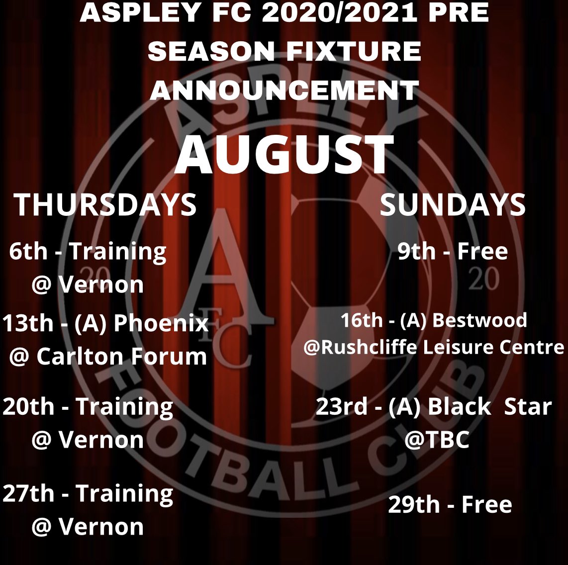 Hard work starts now! ⚽️👊🏼💪🏼 #WeAreAspleyFC