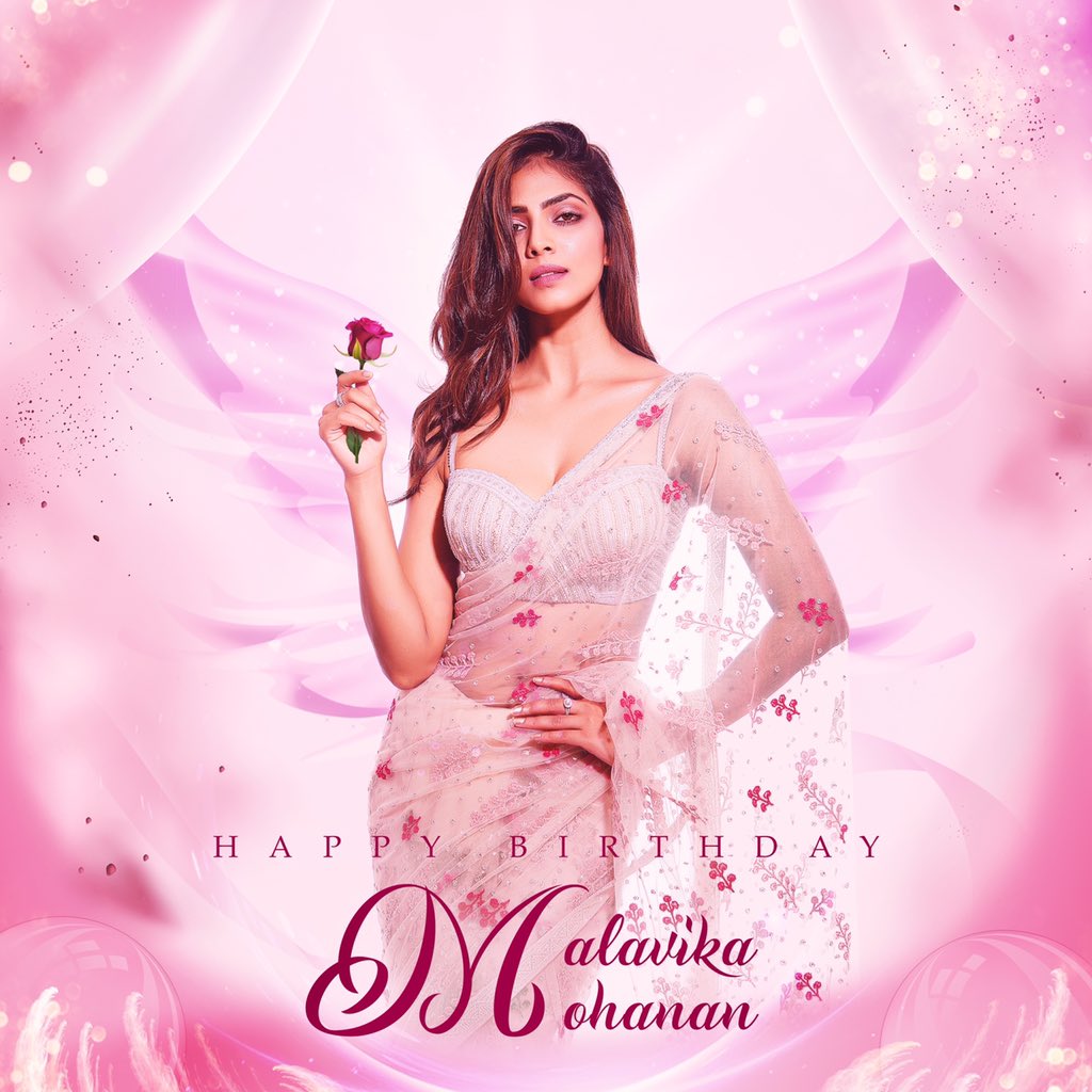 Dir_Lokesh's tweet photo. Here’s #MalavikaMohanan's Official Birthday Common DP from Fans 👍🏻 

#HBDMalavikaMohanan @MalavikaM_ @MalavikaM_Fans https://t.co/XchkM0DcRG