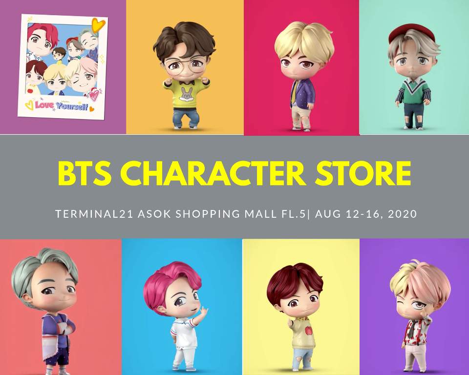 มีข่าวดีมาบอกจ้า~~💜💜
อาร์มี่กรุงเทพ​ ไม่ต้องบินมาไกลถึงเชียงใหม่​แล้ว BTS CHARACTER​ STORE​ ขนทัพสินค้าลิขสิทธิ์​ มาจัดที่ Terminal21 Asok ชั้น 5 หน้า Foodcourt วันที่ 12-16  สิงหาคม​นี้​
พร้อมโปรโมชั่นของแถมสุดพิเศษ​แล้วเจอกันนะทุกคน 💜
#BTS #TAESAN
#Terminal21Asok
#Terminal21