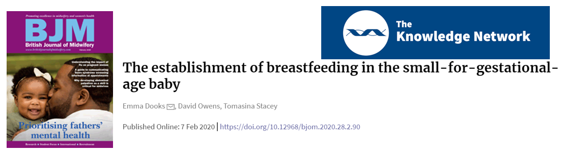 NESKnowledge's tweet photo. This week is #WorldBreastfeedingWeek! This @BJMidwifery article discusses breastfeeding the small-for-gestational-age baby. Access this article and similar resources via the Knowledge Network Library Search: https://t.co/MMyI42q4xy @MAGDigiRes @NESnmahp https://t.co/SOk7qTQHQU