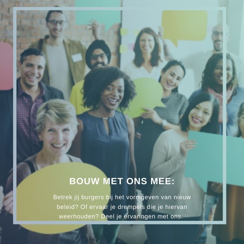 Burgers betrekken bij beleidsvorming. Het kan meer en vaak ook eerder. Voor een onderzoek met <a href="/DisGoverUs/">DisGover</a>  zijn we opzoek naar jouw ervaringen. Deel ze met ons! Lees ook ons bericht op LinkedIn: linkedin.com/feed/update/ur…