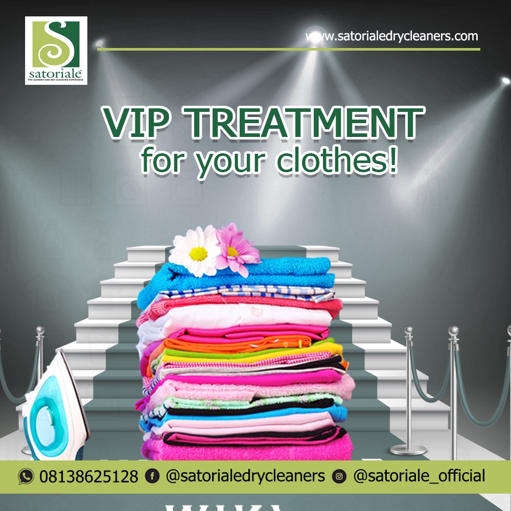 Your clothes get VIP treatment here at #satorialedrycleaners 
.
We take care of your clothes and deliver them just the way you would love it. 
.
Schedule your laundry with us this week. A trial will convince you.

-
#drycleaners#laundry #laundryinlekki #bbnaija #bigbrothernaija