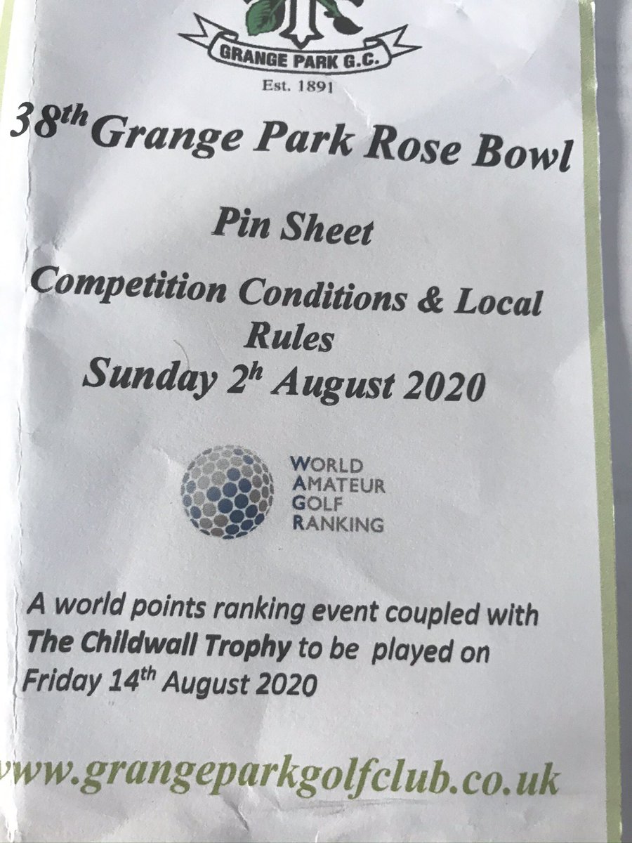 the_mind_guy's tweet photo. A big thank you to all @GrangeParkGolf for putting the Rose Bowl on yesterday. It would have been all too easy to cancel due to the pandemic but the Club pulled out all the stops. The staff and volunteers were superb as was the course. https://t.co/cCICuxVrO4