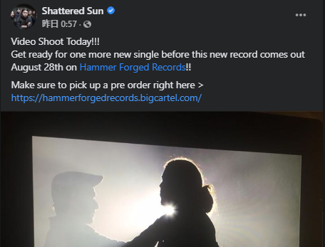 Charon_Rock's tweet photo. 💜Shattered Sun の New Album “Bled For You” が
8月28日にリリースされる前に
新しいシングルのMVが出るかもしれない 🤩🔥
@Shatteredsun
#ShatteredSun https://t.co/YwL1EOLfr0