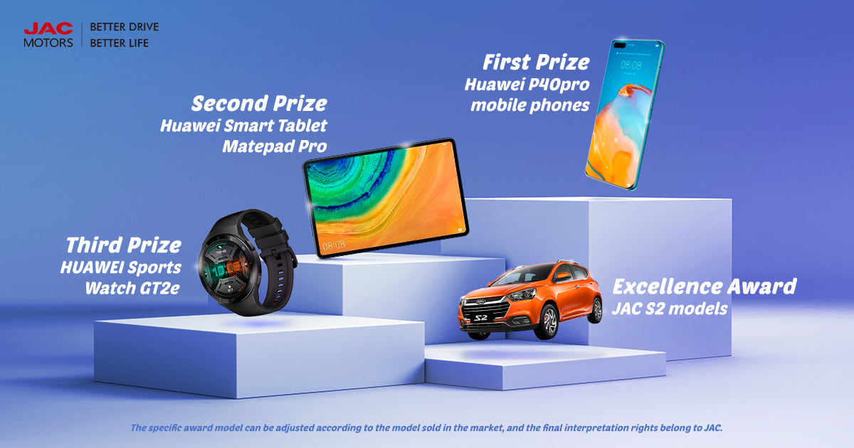jacmotorsglobal's tweet photo. Are you ready? Bunch of prizes are waiting for you! Don't hesitate to join us!
#JoinAndCherish and @jacmotorsglobal 
Tips: It's more likely to win the prize if the photo or video:
1) Including an element of JAC.
2) With the most unique creativity &amp; touching content https://t.co/CeVszHtUd8