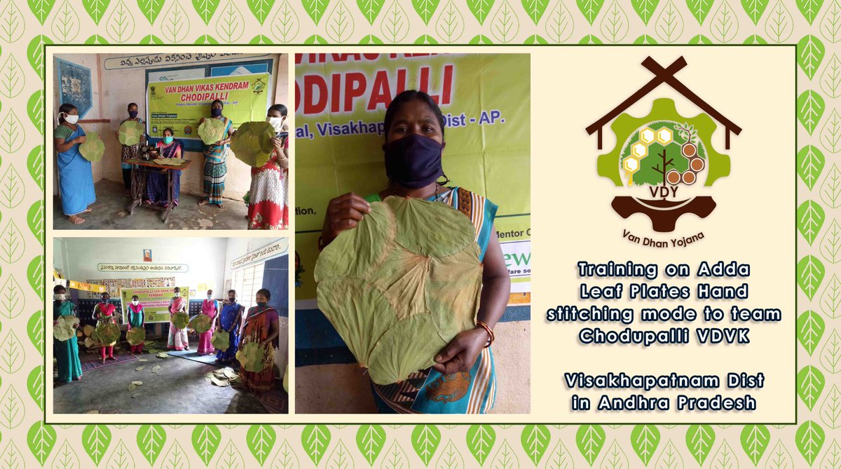 VanDhanSeVikas's tweet photo. Training on Adda Leaf Plates Hand stitching mode to team Chodupalli VDVK, credit by MO New Life NGO, ITDA Paderu, #Visakhapatnam Dist in #AndhraPradesh.

@TribalAffairsIn @Pra87

#Training #AddaLeaf #Making #LivelihoodwithSecurity #TRIFEDforTribals https://t.co/65RKwR2rWw