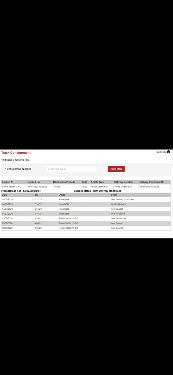 shankarVrikshit's tweet photo. @NSDLeGovernance  
I have applied for new Pan card on 09/07/2020 and  dispatched document on 11/07 by @IndiaPostOffice bt when I checked on NSDL website it's still showing they haven't received any document. 
Attached reference. 
Please look into this. 
Thank you https://t.co/NzdLScALdy