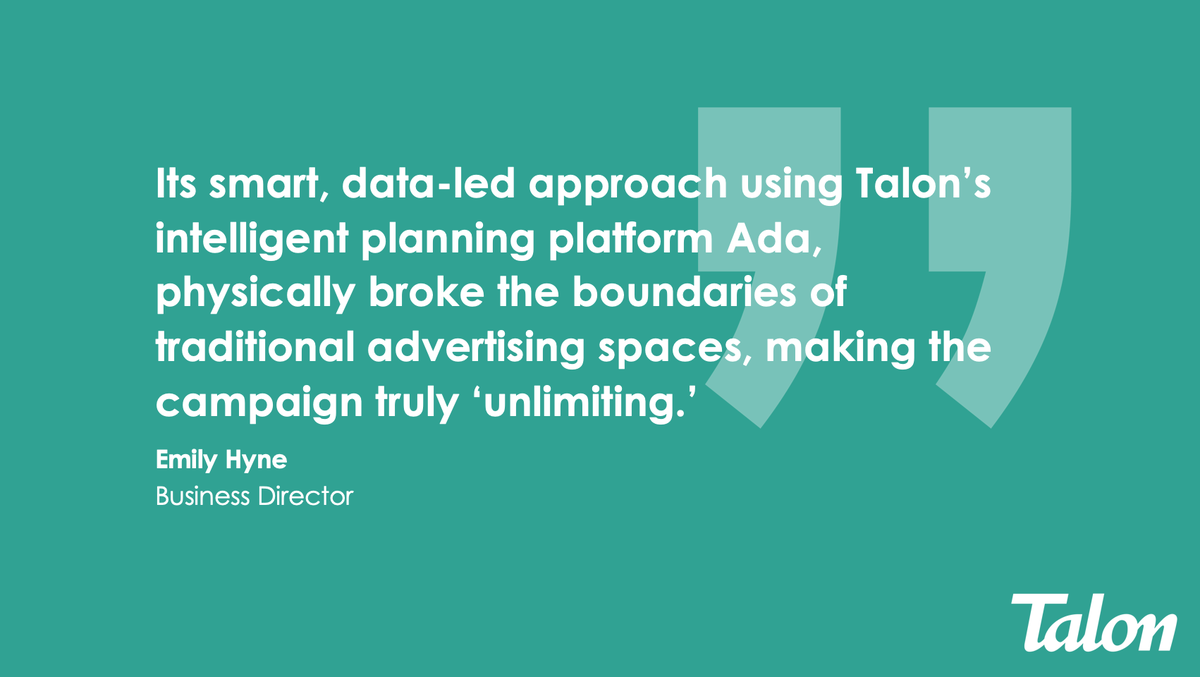 TalonOOH's tweet photo. Talon Business Director, Emily Hyne, shares why the @virginmedia 'Unlimiting' campaign is her favourite #OOH campaign from the last 12 months. @MediatelNews #FutureOOH https://t.co/7aBk7wtH5W https://t.co/nSFWdnLKYA
