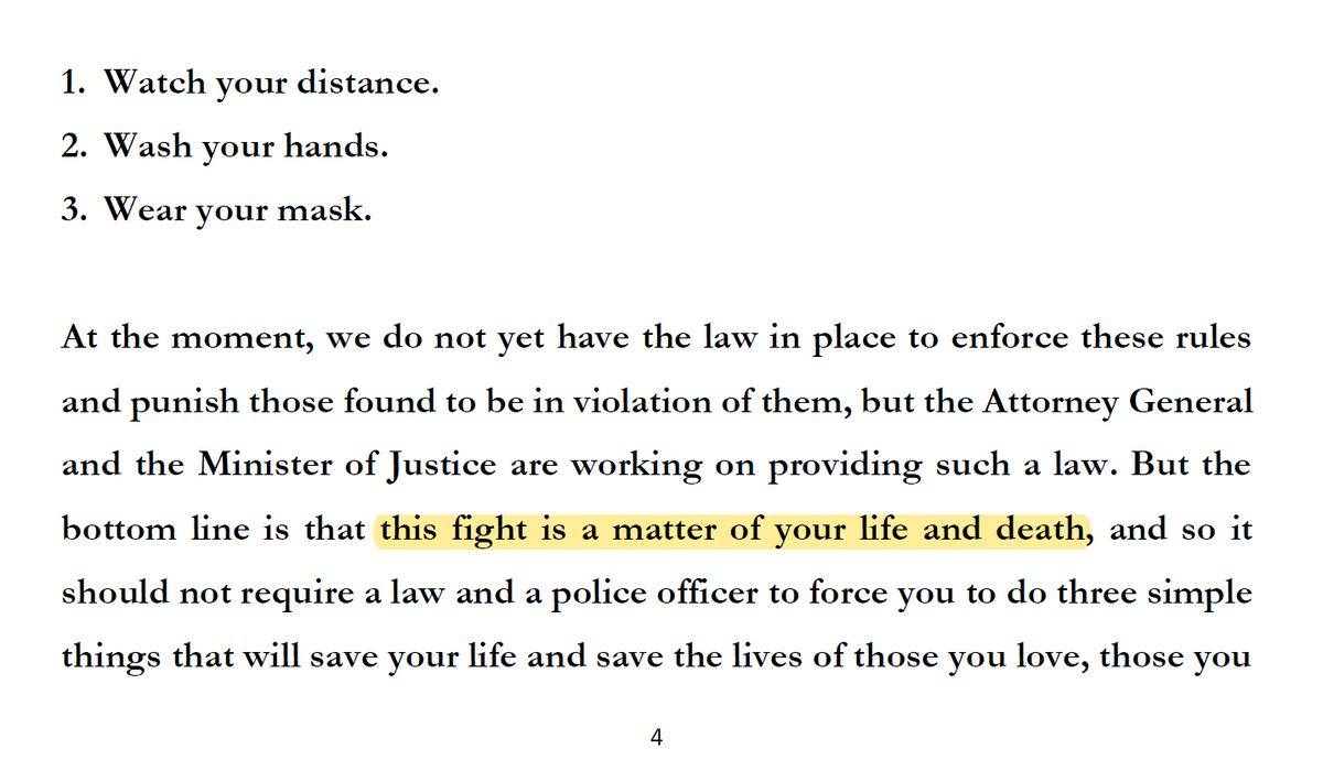 H.E has spoken. Follow the W's if we are to WIN the WAR against #COVID19.

Below is an excerpt from the 2nd WEEKLY RADIO ADDRESS BY
THE STATE PRESIDENT OF THE REPUBLIC OF MALAWI,
HIS EXCELLENCY Dr Lazarus Chakwera 1st AUGUST, 2020.

Sign the Petition: chng.it/nfFg2s7J