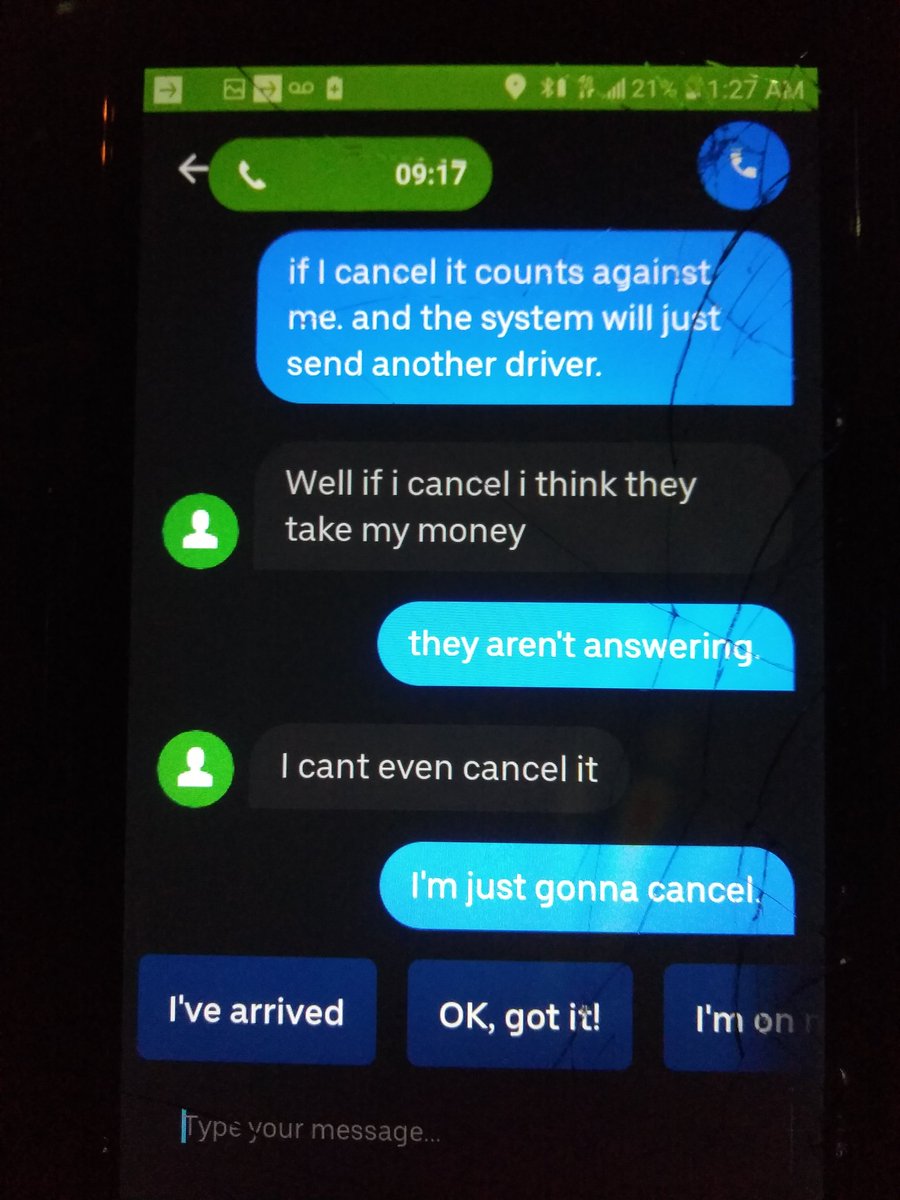 Carlson_Formula's tweet photo. Thanks @UberEats for not caring about your hungry customers or your even hungrier drivers. It's been a night of cancellations &amp; losses. Every time @Uber_Support leaves drivers to fend for themselves it shows everyone how little the ones high up there really don't care. https://t.co/C62fz7prBR