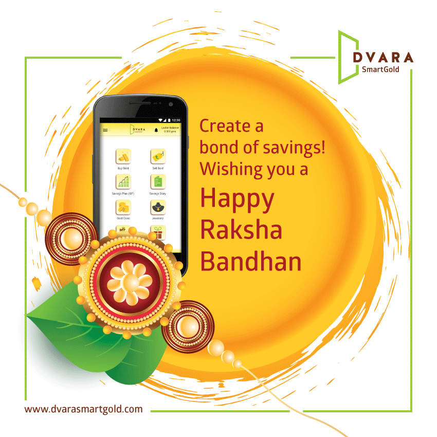DvaraSmartGold's tweet photo. Here's wishing you a Happy Raksha Bandhan. May your bond with your loved ones grow stronger and better always. #RakshaBandhan #dvarasmartgold #SecureGold #SecureFuture https://t.co/KyfduytH0h