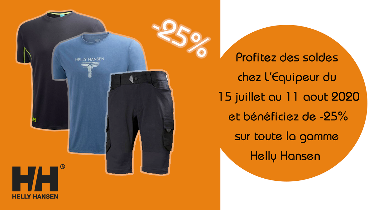 Equipeur_FR's tweet photo. [Confort été @HellyHansen] Les soldes continuent chez l'équipeur jusqu'au 11 Août 2020. Profitez-en pour découvrir la gamme été Helly Hansen. Une gamme de vêtements confortable vous offrant une liberté dans tous vos mouvements. 
https://t.co/lUabuo680z
#HellyHansenWorkwear https://t.co/Sc1qPuKWRi