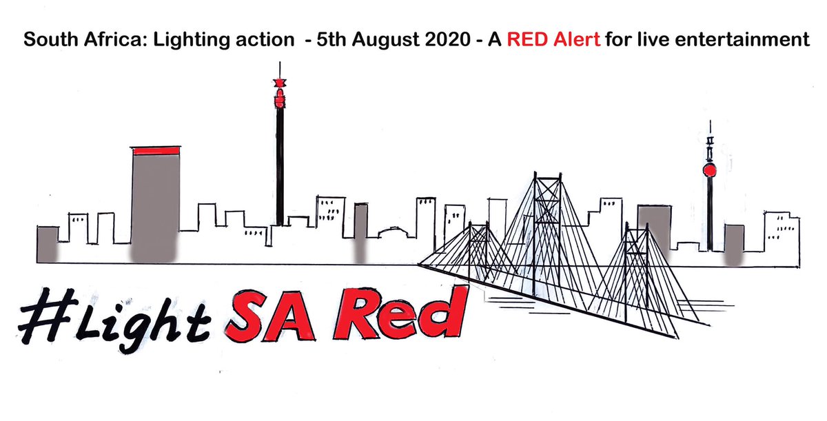 Let’s stand in unity on Wednesday 5 August as we shine our RED Lights in aid of opening the South African Events Industry

#LIGHTSARED