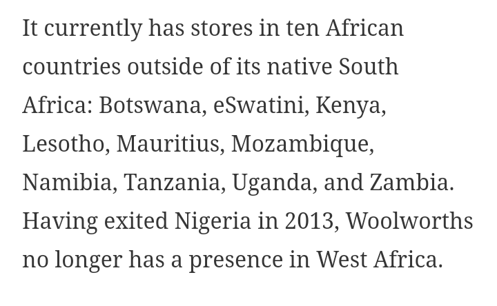 liquor2ng's tweet photo. Just in case well paid @toluogunlesi is trying to confuse u, ask him why Woolworth didn't leave other countries. It was actually rumored that after leaving Nigeria to Ghana becos of it's close proximity to us many of their patronage came frm Nigeria This wears were termed foreign https://t.co/bVvDdEPWyY