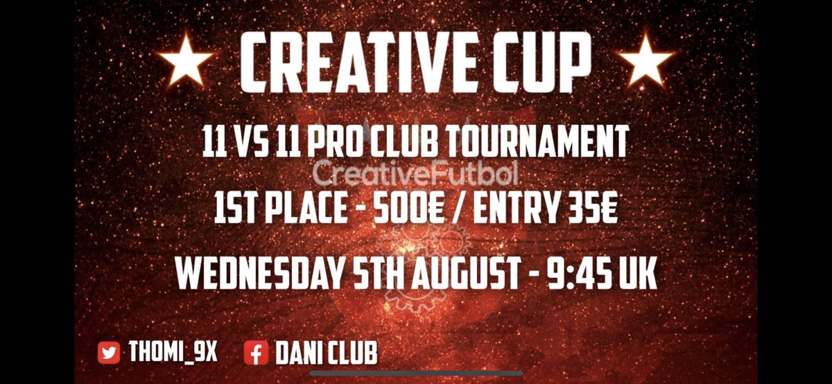 The second <a href="/CreativeFutbol_/">cF</a> Cup take Place on Wednesday. Get in! 🤝