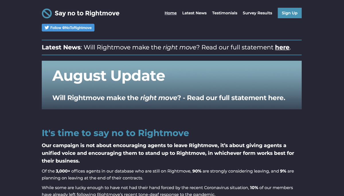 Will Rightmove make the right move? Read our full statement today at: saynotorightmove.co.uk/statement #SayNoToRightmove #UKProperty #EstateAgentsUK #EstateAgents #UKPropertyMarket