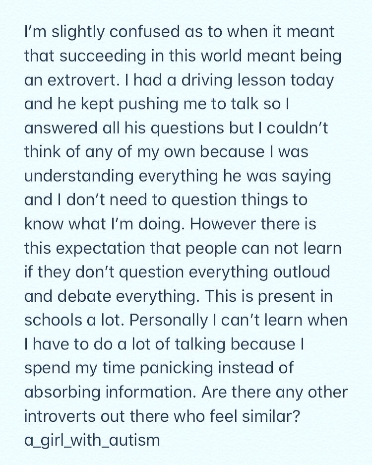 a_girl_with_ASD's tweet photo. Everyone learns differently xxx #AutismAwareness #autisminfomation #girlswithautism #girlswithaspergers #girlswithasd #introvert #extrovert #introvertproblems #intovertlife https://t.co/H5gngWjB5K
