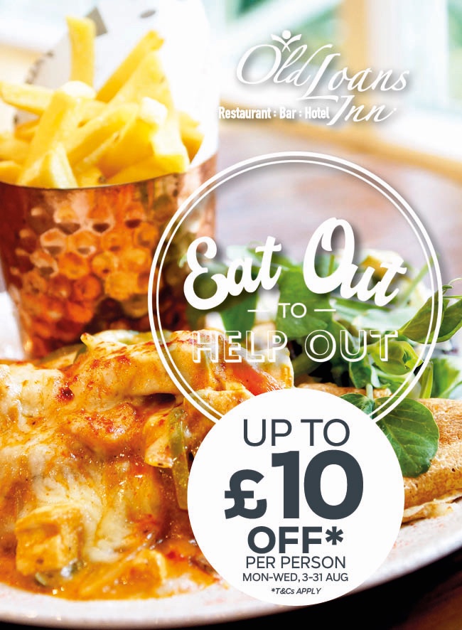 <a href="/OldLoans/">Old Loans Inn</a> is taking part in the #EatOutToHelpOut scheme. Book online and view menus: oldloansinn.co.uk/en/fooddrink/ #welcomeback #seeyousoon