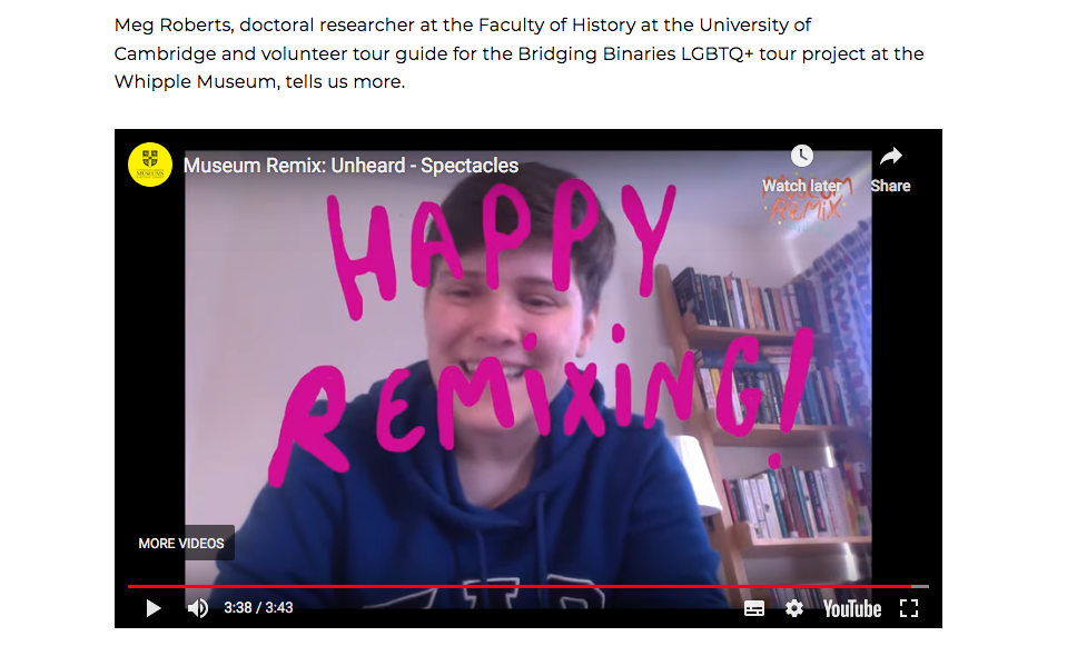 WhippleMuseum's tweet photo. Our #volunteer Meg Roberts discusses how these spectacles relate to disability &amp; queerness &amp; how labels change over time in her video. https://t.co/Sm2AGsVxg0

And we want you to apply your own interpretation in the latest #MuseumRemix challenge on 2D art! https://t.co/XqlhNGB6Sf https://t.co/eCXBneED9e