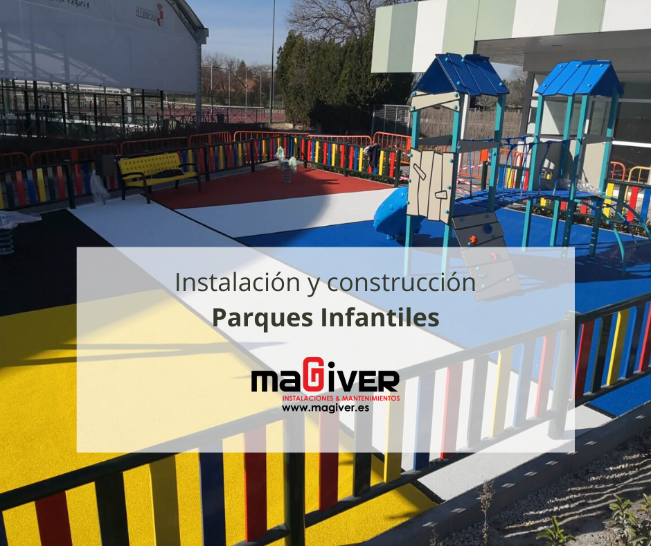¿Necesitas que una sola empresa se ocupe de la construcción y diseño del parque infantil? ⛳
El equipo de Magiver se encarga desde la instalación de nuevos juegos y reparaciones, hasta los
pavimentos de seguridad.
¡Simplifica esfuerzos!