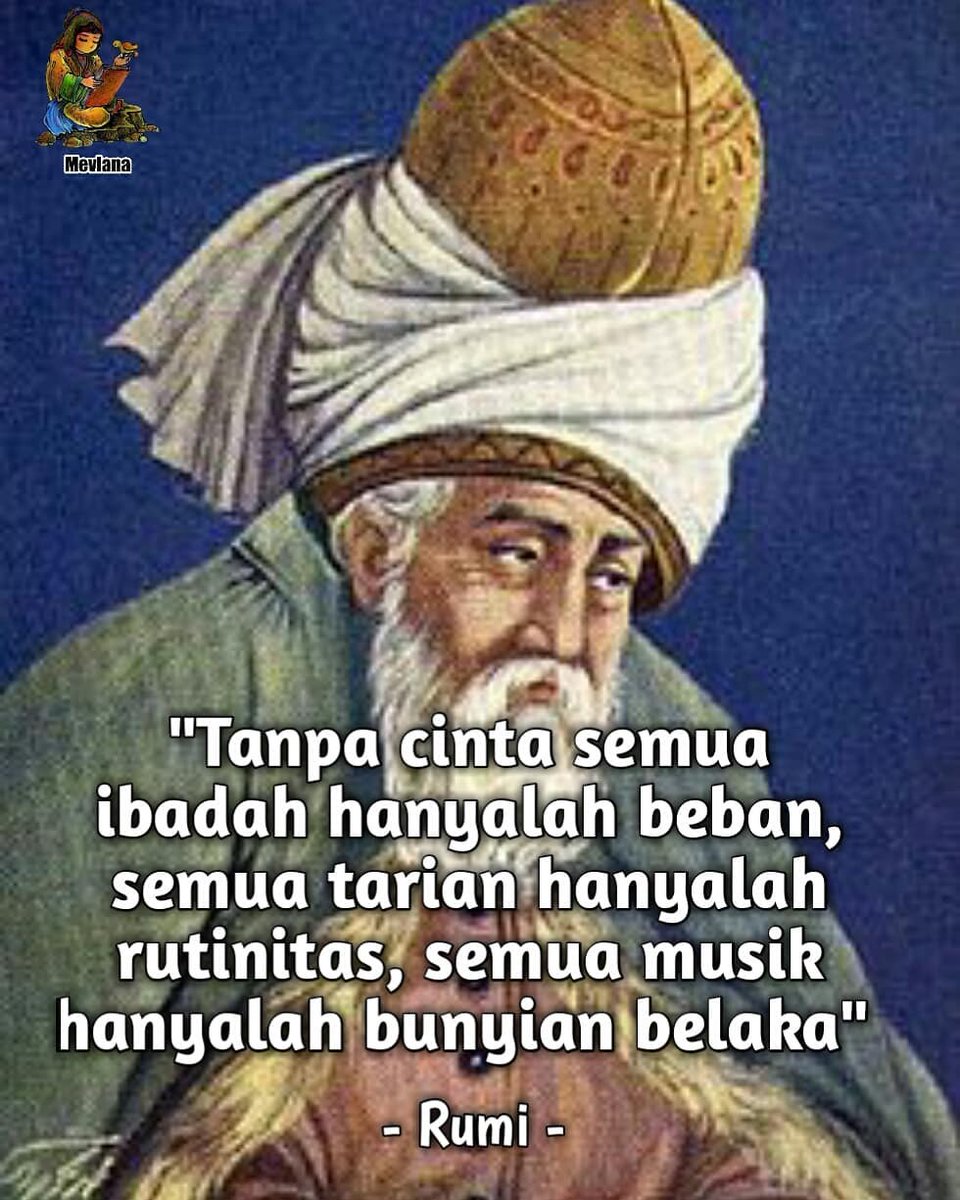 Siti_Khadijah95's tweet photo. Dear Ariel, Diana, Anji dan Tirta

"Tanpa Cinta semua ibadah hanyalah beban, semua tarian hanyalah rutinitas, semua musik hanyalah tarian belaka". (Jalaluddin Rumi). https://t.co/rlkuhuX88r