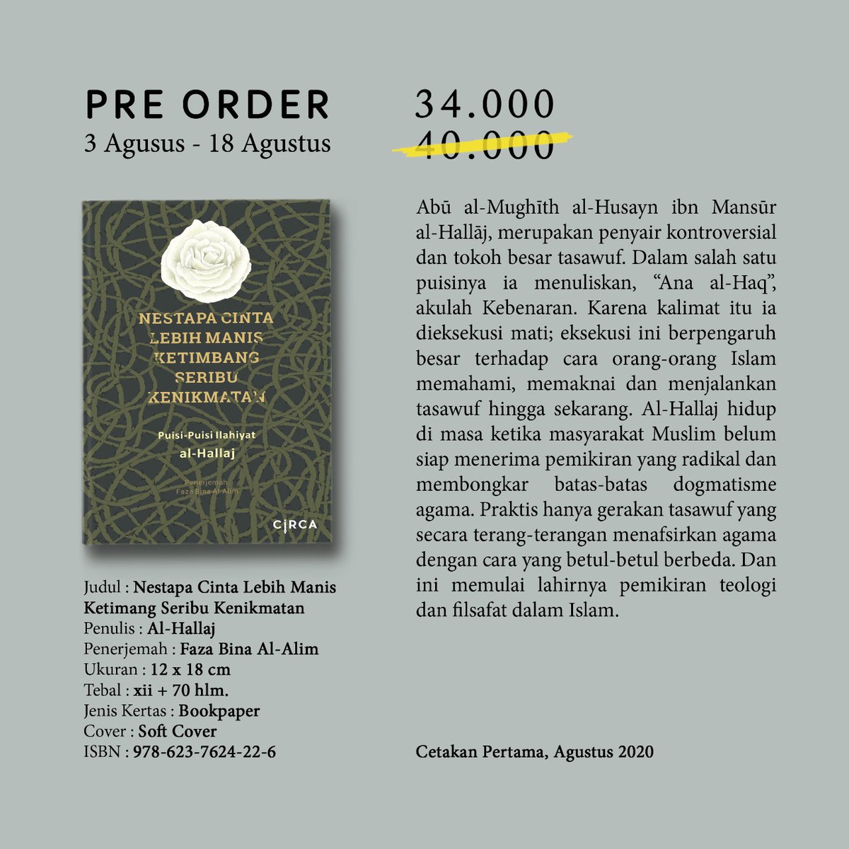 Klasikbooks's tweet photo. Pre Order 3 Agustus - 18 Agustus 2020 | Berminat ? Bisa langsung DM atau WA ke nomor 089636438849 https://t.co/I2kRMkyeM4