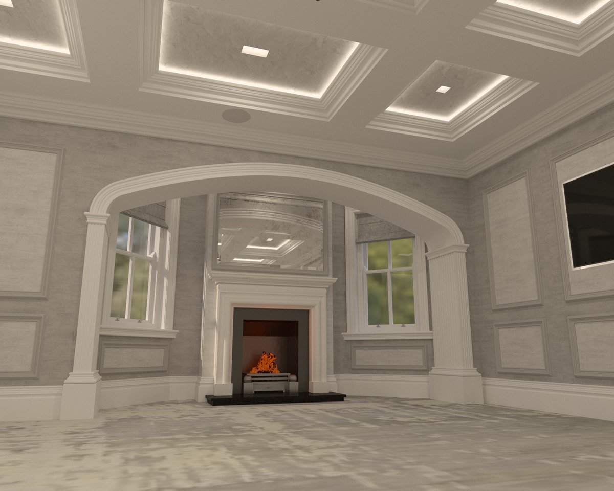 chrisfelldesign's tweet photo. 3D Visualisation incorporating one of our unique home moulding collections designed by Chris Fell Design. 
#design #livingroom #interiorarchitecture #3d #homemouldingcollection #pilaster #arch #mouldings #interiordesigner #interiordesign #custom #vraysketchup #vrayforsketchup https://t.co/X3lAA0RWnE