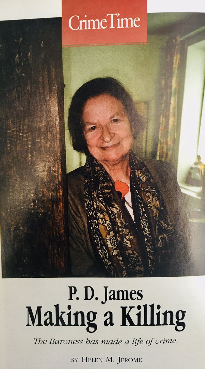 helenjerome's tweet photo. Here’s my interview with the late PD James from BOOK magazine back in 2000. #PDJames100 (I also took the photo!) https://t.co/fHAWsTvOz1