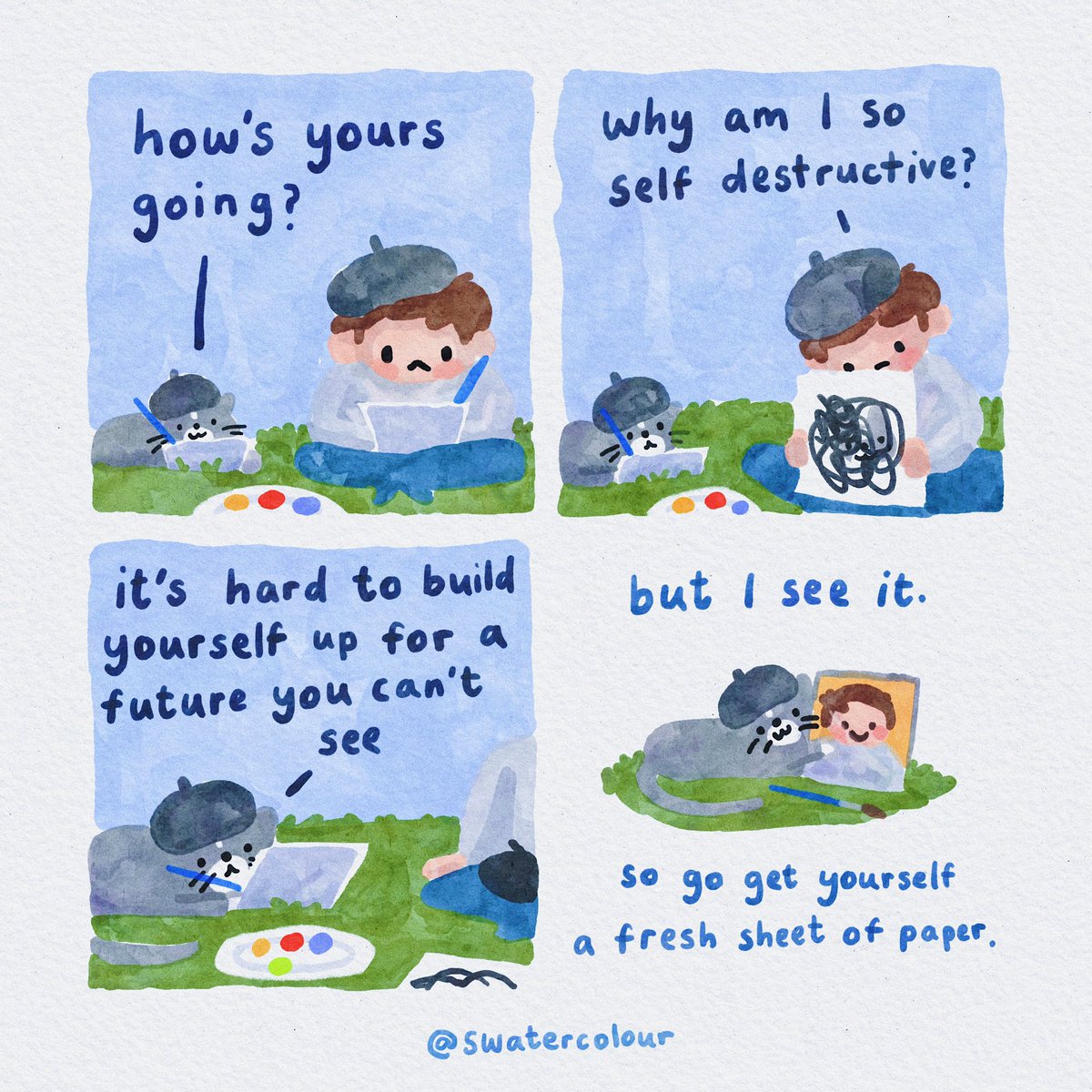 shitty watercolour (@swatercolour) on Twitter photo 