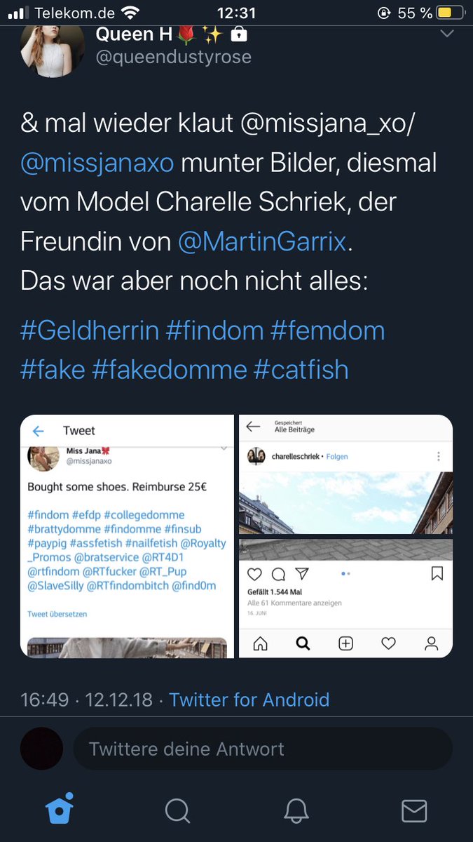 nudisticstella's tweet photo. Noch ein paar weitere Screenshots, da der Account @queendustyrose nun privat ist:
(Die nicht verfügbaren Tweets sind Antworten von @missjanaxo) 

#geldherrin #geldsklave #zahlsklave #fickversager #zahlschwein #zahlsau #zahlopfer #zahlnutte #domina #findom #femdom #onlyfans https://t.co/yOMEm5oDdG