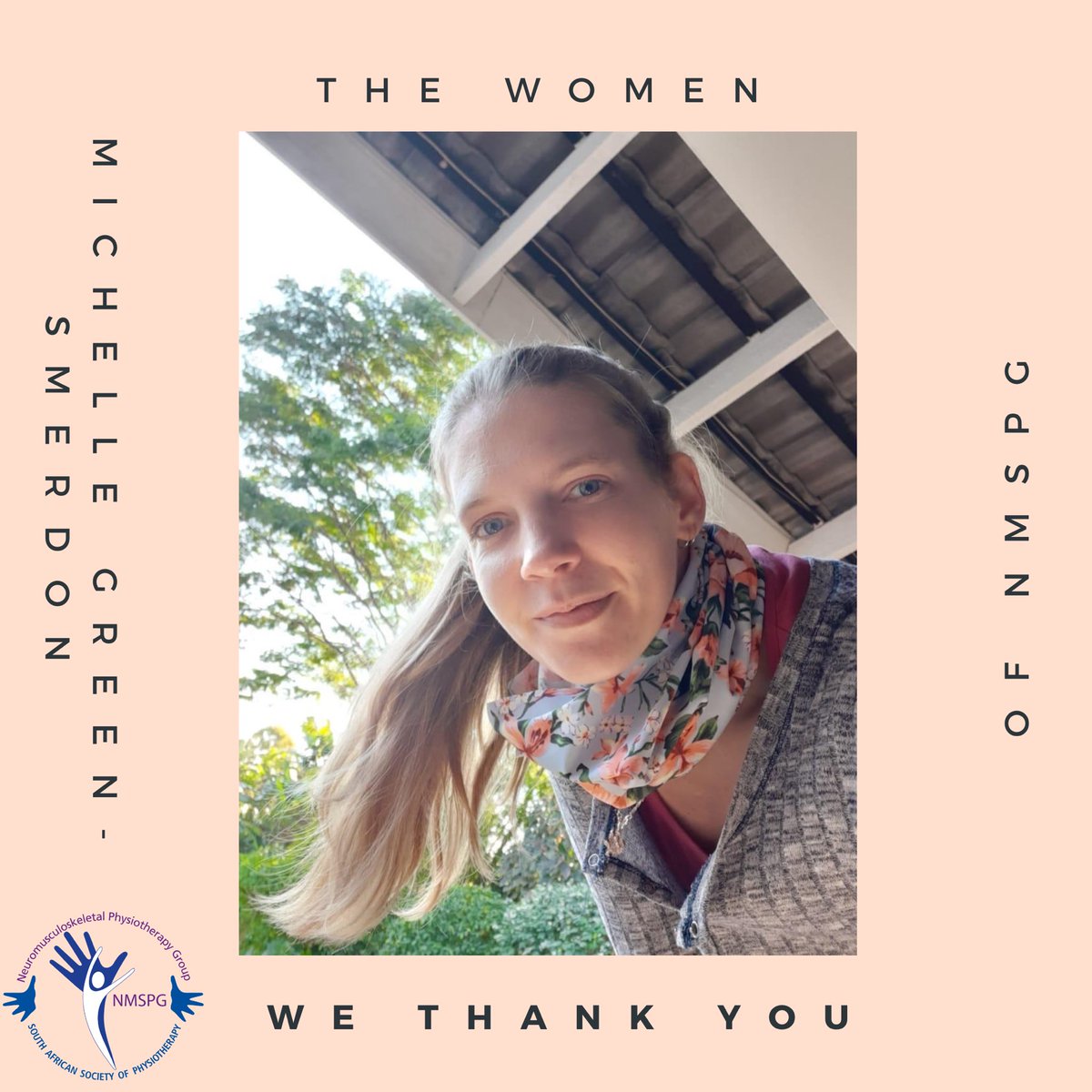 PhysioSA's tweet photo. On behalf of the NMSPG, we would like to honour Michelle Green-Smerdon today. Thank you for handling the tough job of treasurer with wisdom! We appreciate you!

#PhysioSA
#GoPhysio
#Womensmonth2020 https://t.co/bRNabHXvBJ