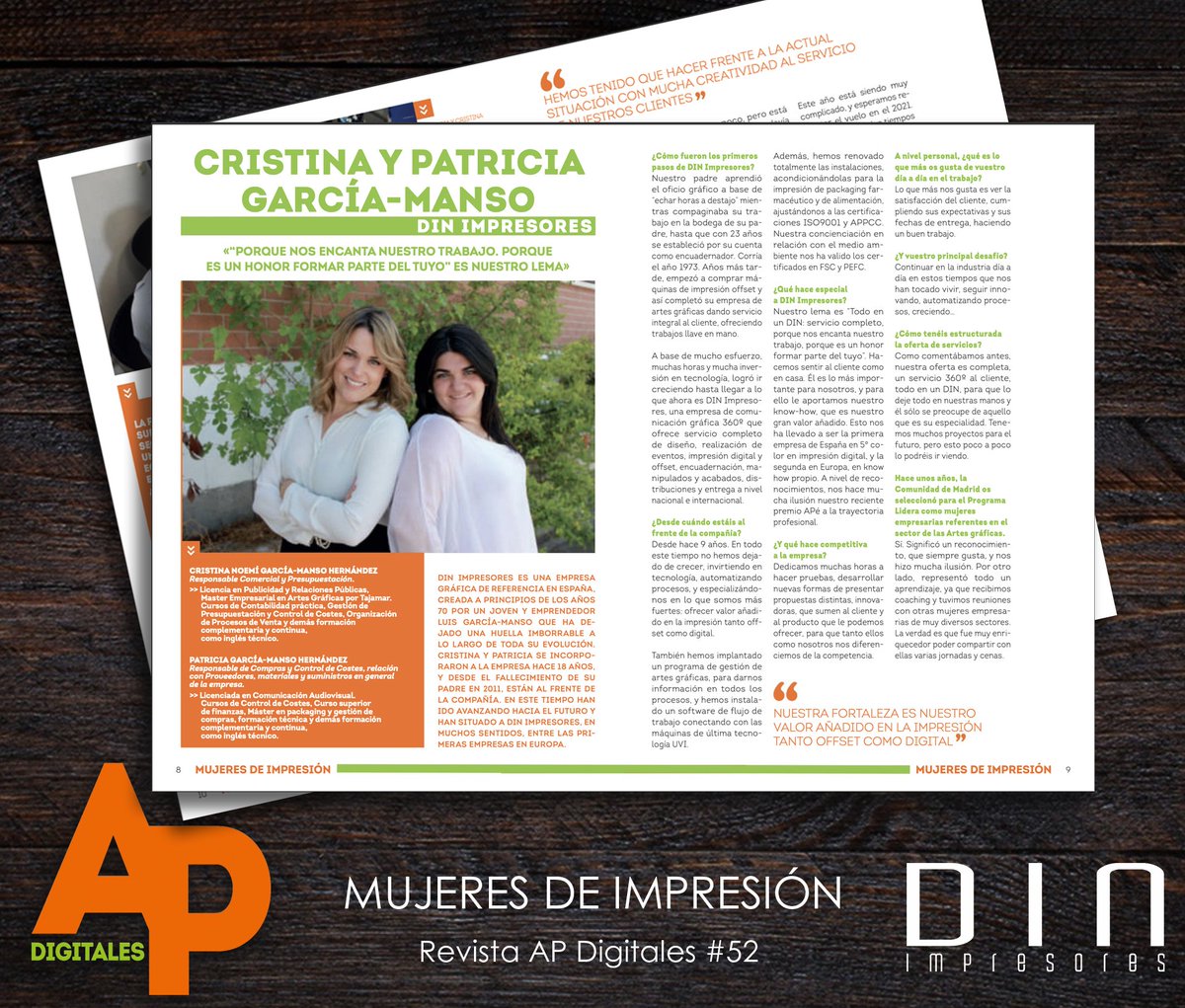 DinImpresores's tweet photo. Entrevista de @APdigitales #52.
Mujeres de impresión.

"Porque nos encanta nuestro trabajo. Porque es un honor formar parte del tuyo"

#DinImpresores #byDin #TodoEnUnDin https://t.co/ExkZ3Z2jvS