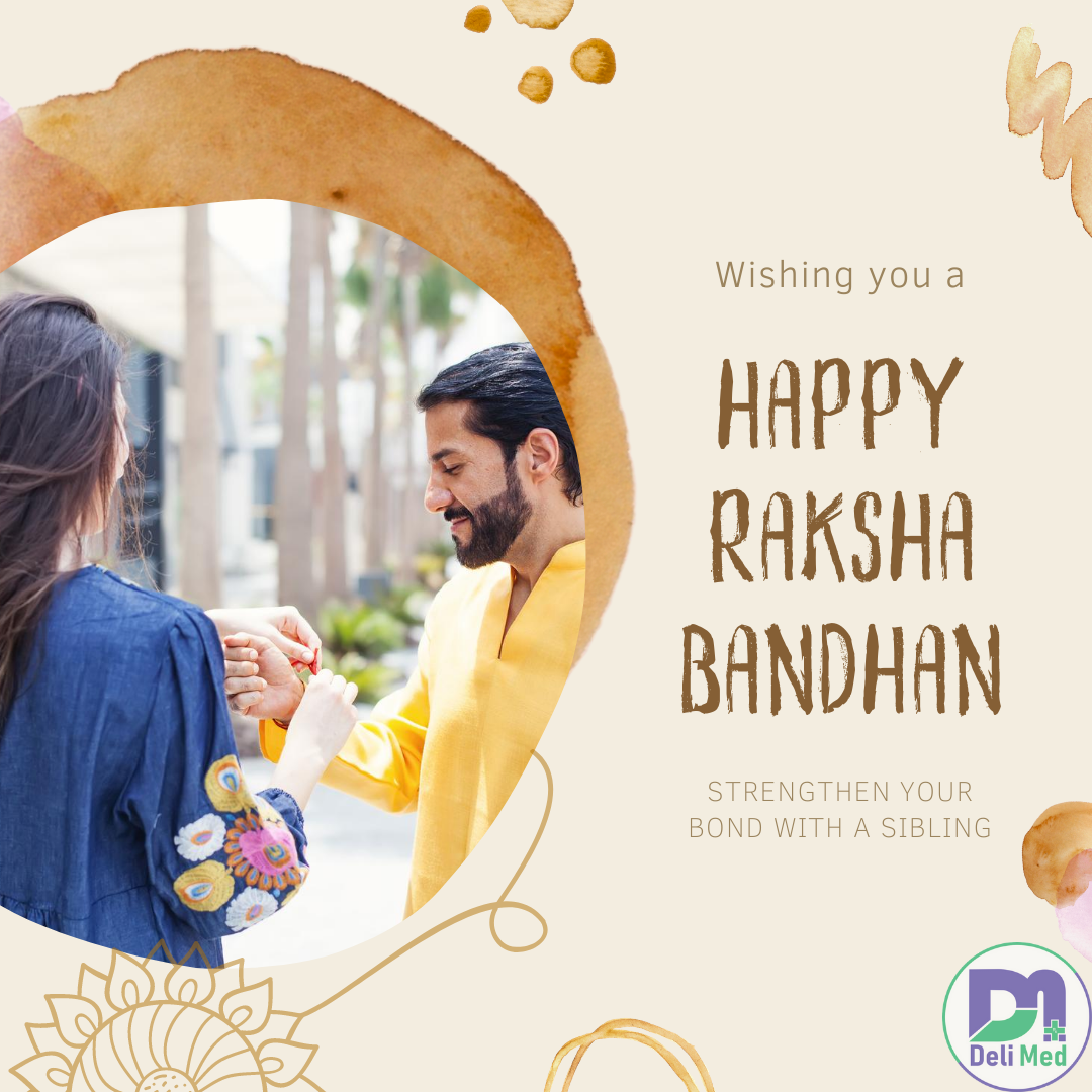 DeliMedApp's tweet photo. DeliMed Wishes you all a very Happy &amp; Healthy Raksha-Bandhan.

#delimed #rakshabandhan2020 #RakshaBandhan #onlinemedicine #BeSafeAlways #brothersister #brotherlove #sisterlove #brotherhood #sisterhood #love #care #ahmedabadcity #vadodaracity #festivalseason #festivalvibes https://t.co/q1Ot17JO34