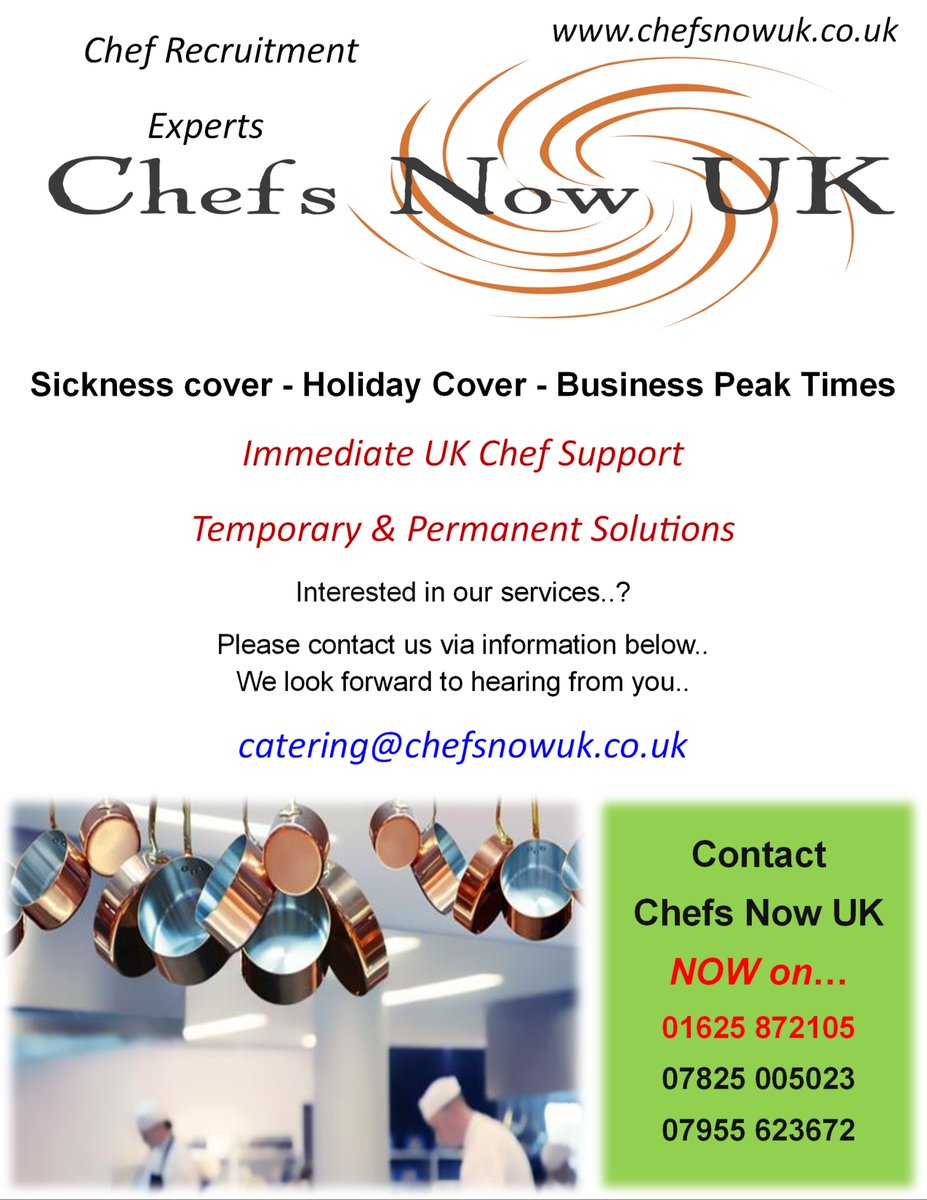 NowChef's tweet image. #chefjobs #tempchef #immediateukchefcover #cheflife #catering
#chefrecruitment #bookyourchef @binzy62