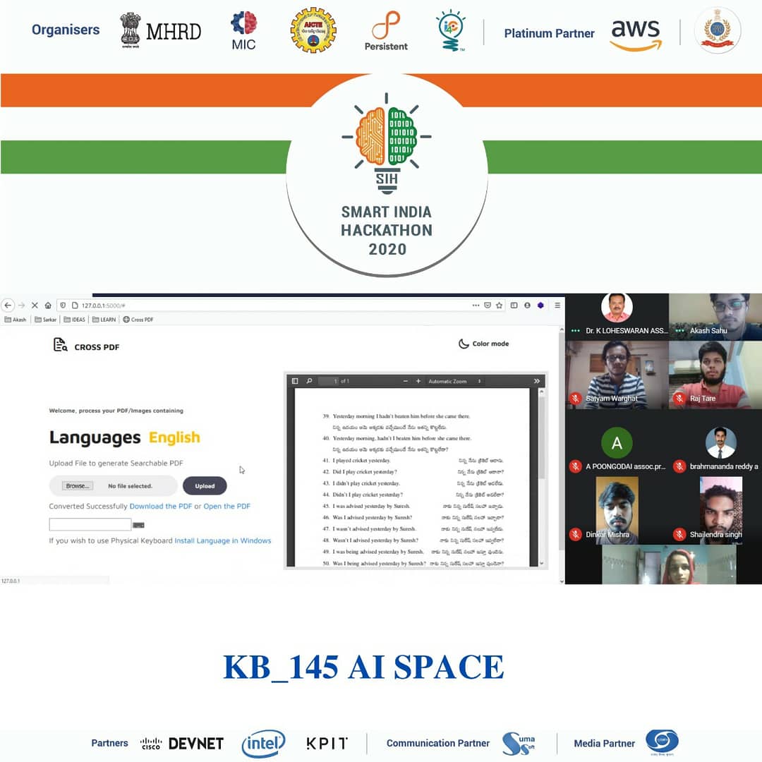 Cmrcet_Official's tweet photo. Round 2 Evaluation session of Smart india hackathon at CMRCET nodal center.#SmartIndiaHackathon2020 #SIH2020 #Innovation #OutofBoxThinking #SIHGoesVirtual #Hackathon #WizardsOfTech #IdeaNation @jereabhay @HRDMinistry @mhrd_innovation @persistent_systems @bprdindia #aicte https://t.co/9ZpRIJ804x