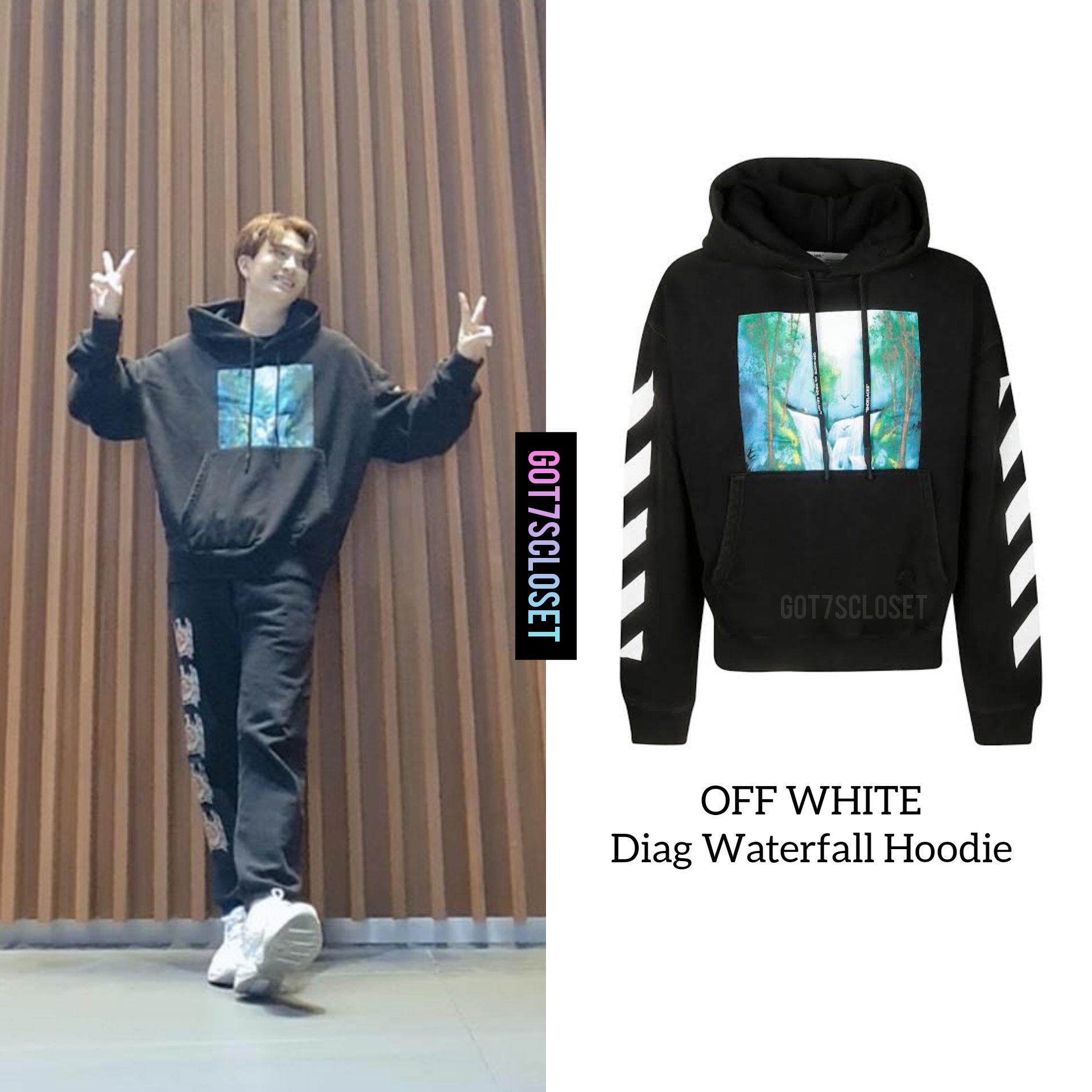 off white waterfall hoodie