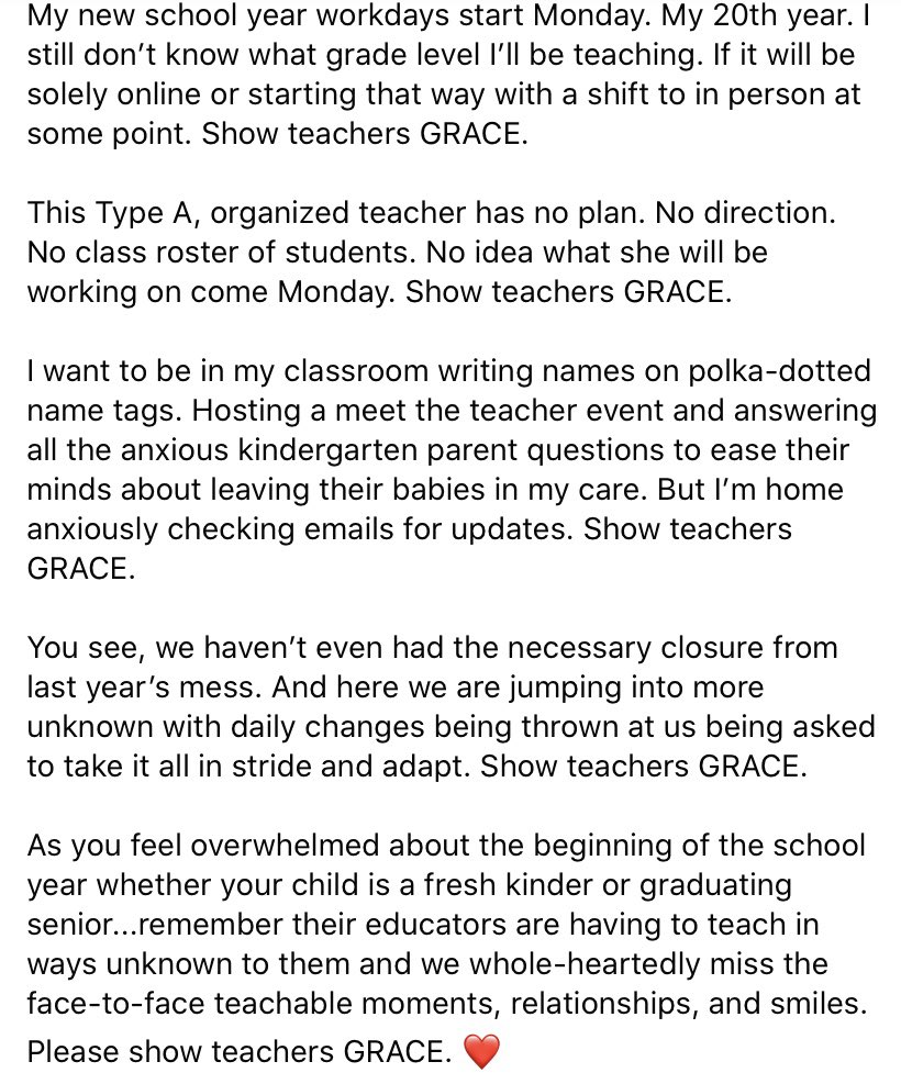 AnthsAlligators's tweet photo. #showteachersgrace ❤️ https://t.co/FcgN852cEw