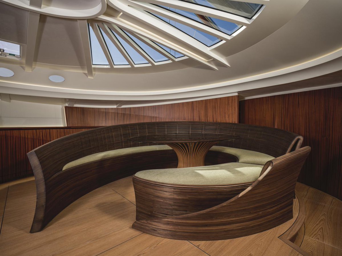 The interiors of this superyacht are all about the curves 🌊  bit.ly/2Phe8oN