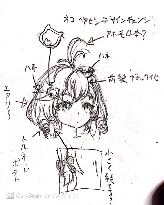シロちゃんの新髪型こんな感じ?(雑ですみません)
ちっちゃく結っててかわいいね 