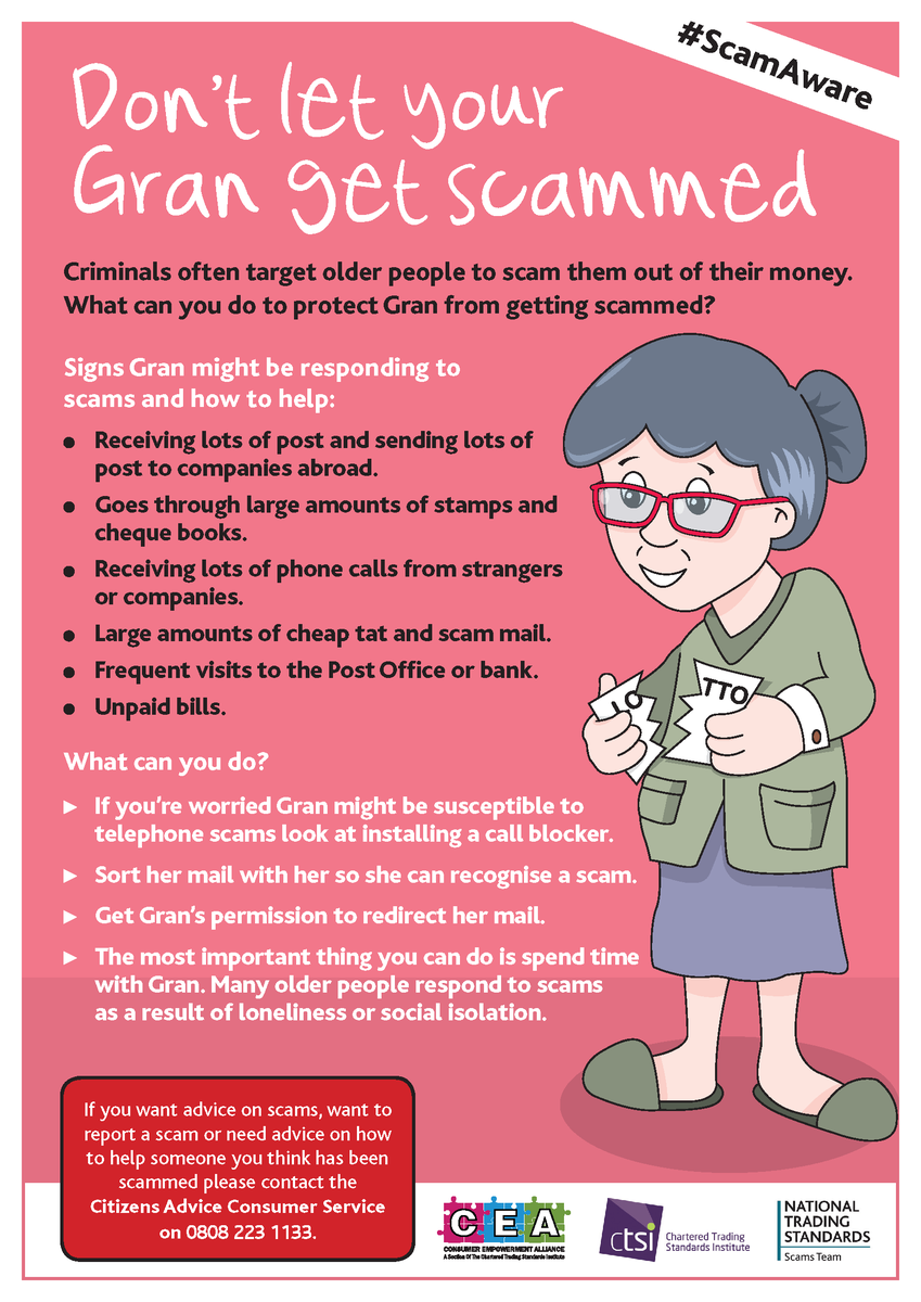 TSSNI's tweet photo. If you believe you or a relative has been the victim of a scam please contact Consumerline for advice on 0300 123 6262
#nidirectScamwiseni #Againstscams #scamaware https://t.co/b1uFvQ6Jd5