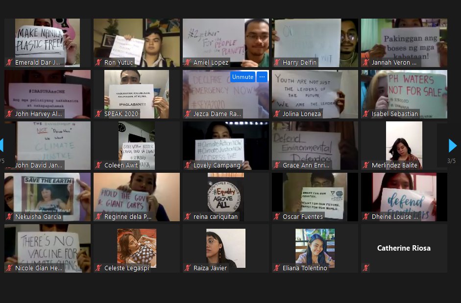 maSEYA2020's tweet photo. Organizers, partners and attendees participated in the virtual protest held earlier in the #SEYA2020.
Laban, mga kabataan! Para sa kalikasan! βπ
#SONAgkaisa
#ParaSaMaSEYAngKinabukasan https://t.co/MC2qpv2PYh