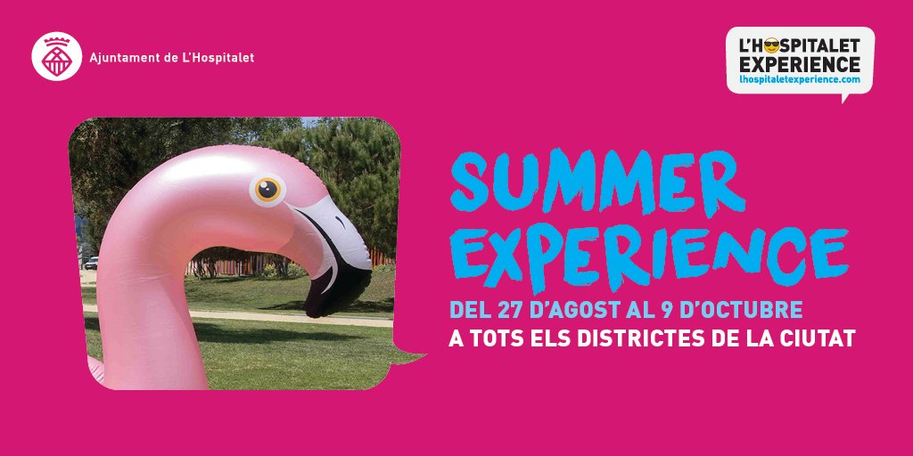 LHCultura's tweet image. 🌞 Summer Experience està a punt. 🎼Música, 💃dansa, 🤡 activitats infantils, 🎪 arts de carrer… Del 27-A al 9-O als districtes de #LHospitalet
Aforament limitat, ↔️ distanciament físic, 👐 neteja de mans i 😷 ús obligatori de mascareta
#CulturaLH

👉 bit.ly/31cg1s9